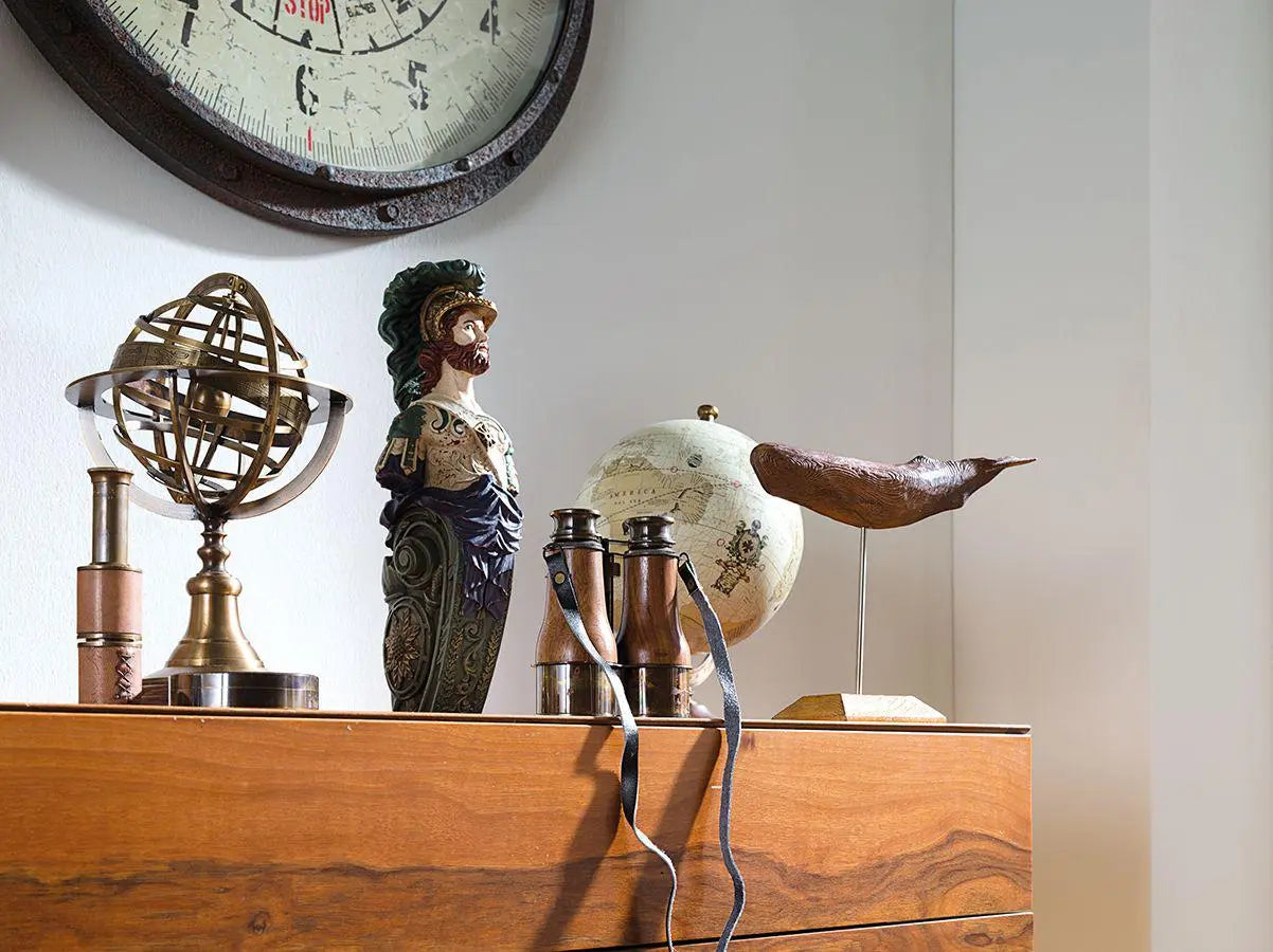 Elegante esfera armillar con base de madera - D785 Batela