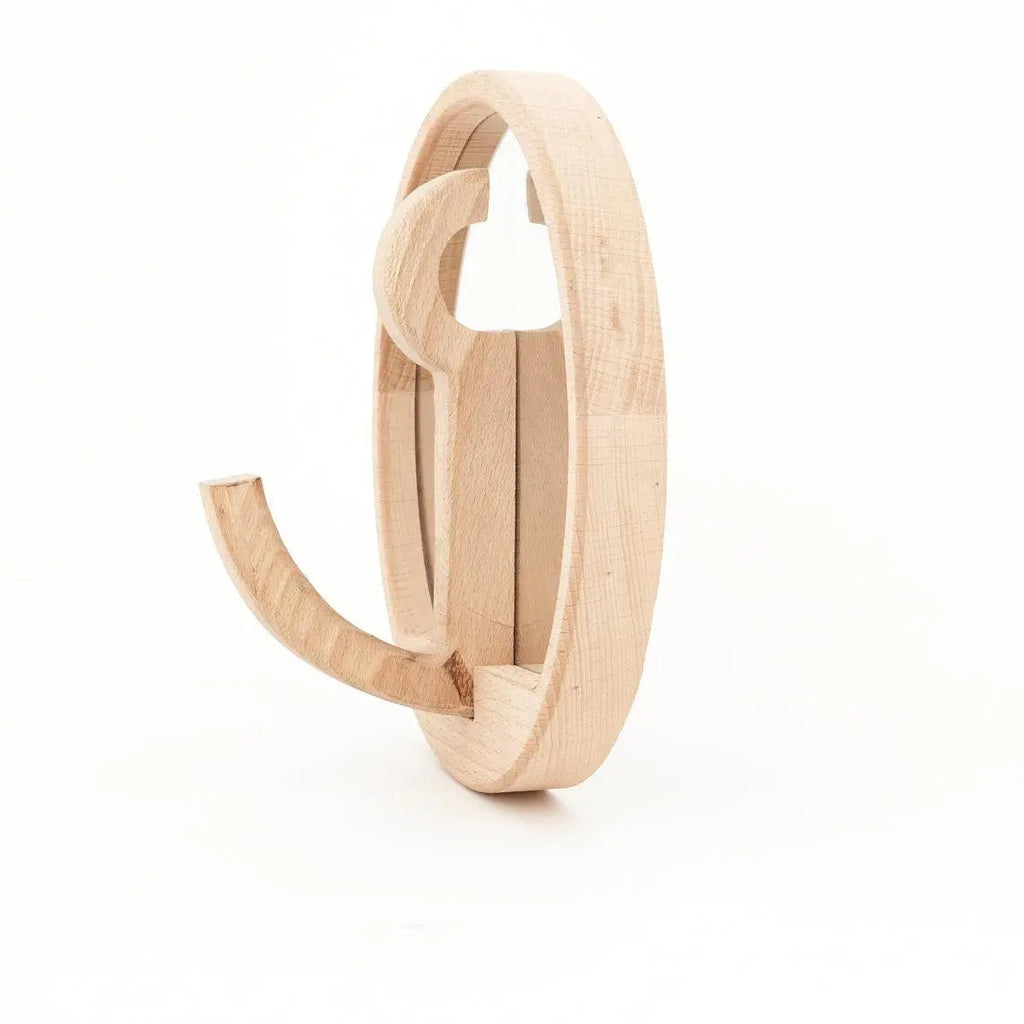 Espejo y perchero forma de ancla en madera - D2183 Batela