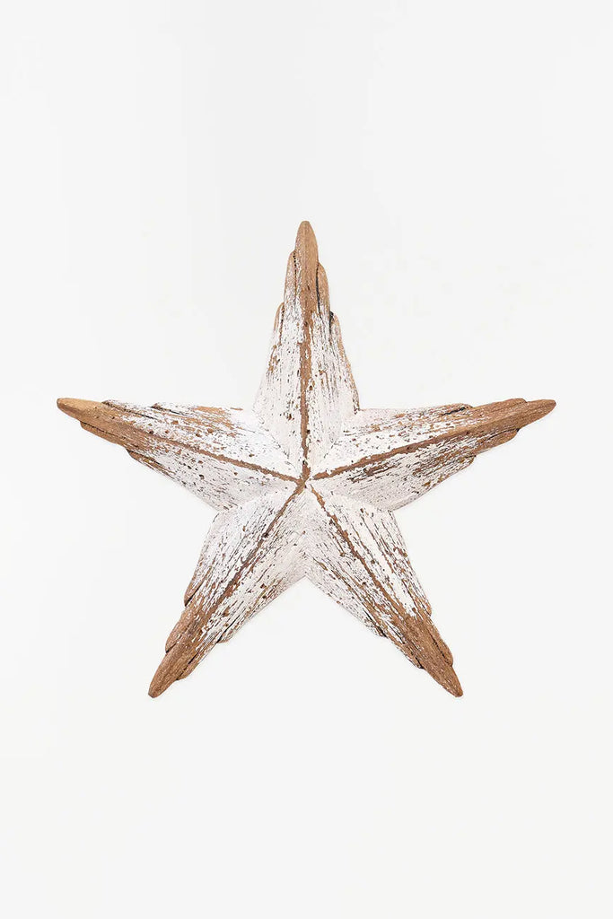 Estrella de mar de madera envejecida