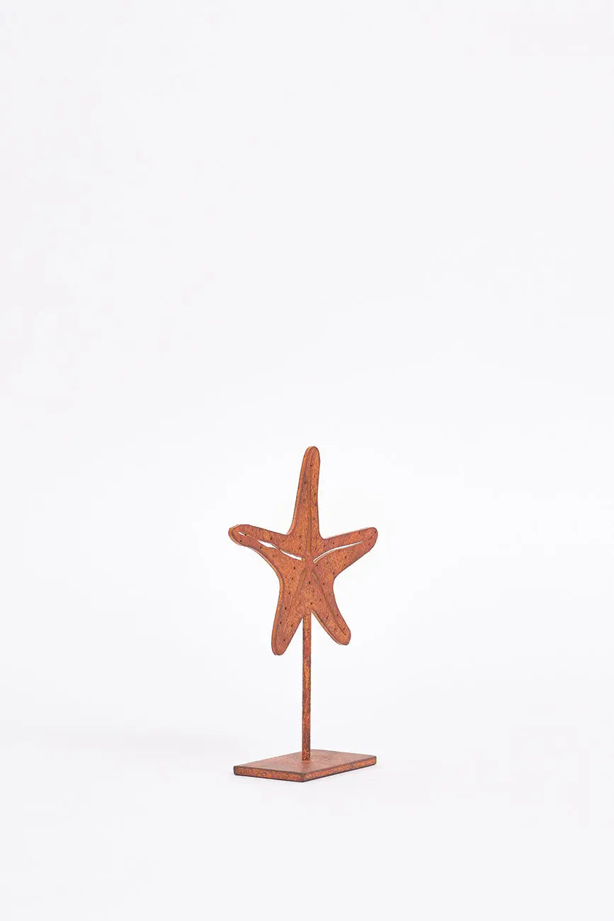 Estrella de mar decorativa en hierro con base