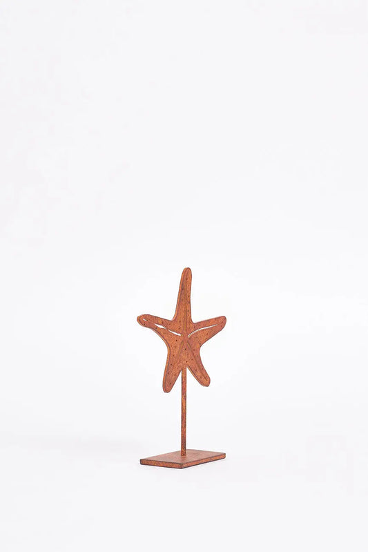 Estrella de mar decorativa en hierro con base