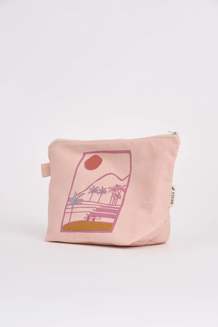 Estuche en elgodón canvas motivos surferos