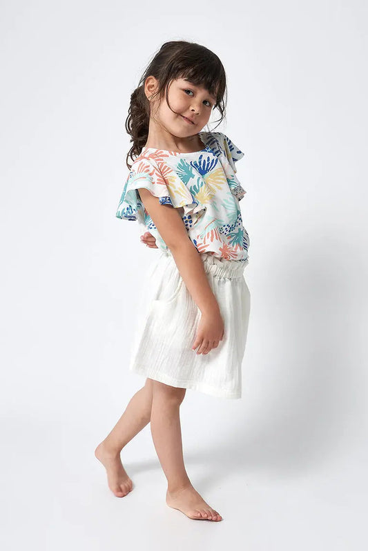 White gauze skirt 100% cotton