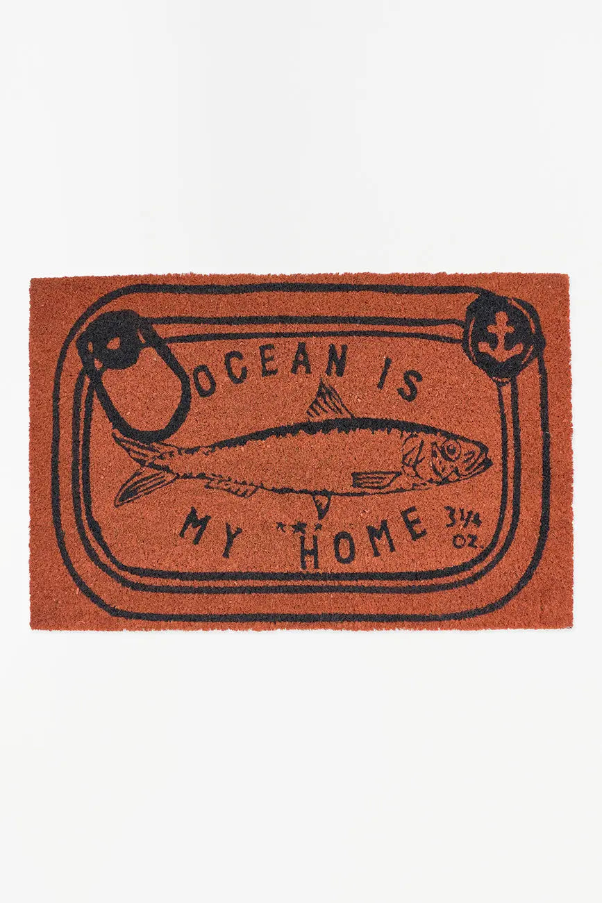 Felpudo con un diseño de lata de anchoas