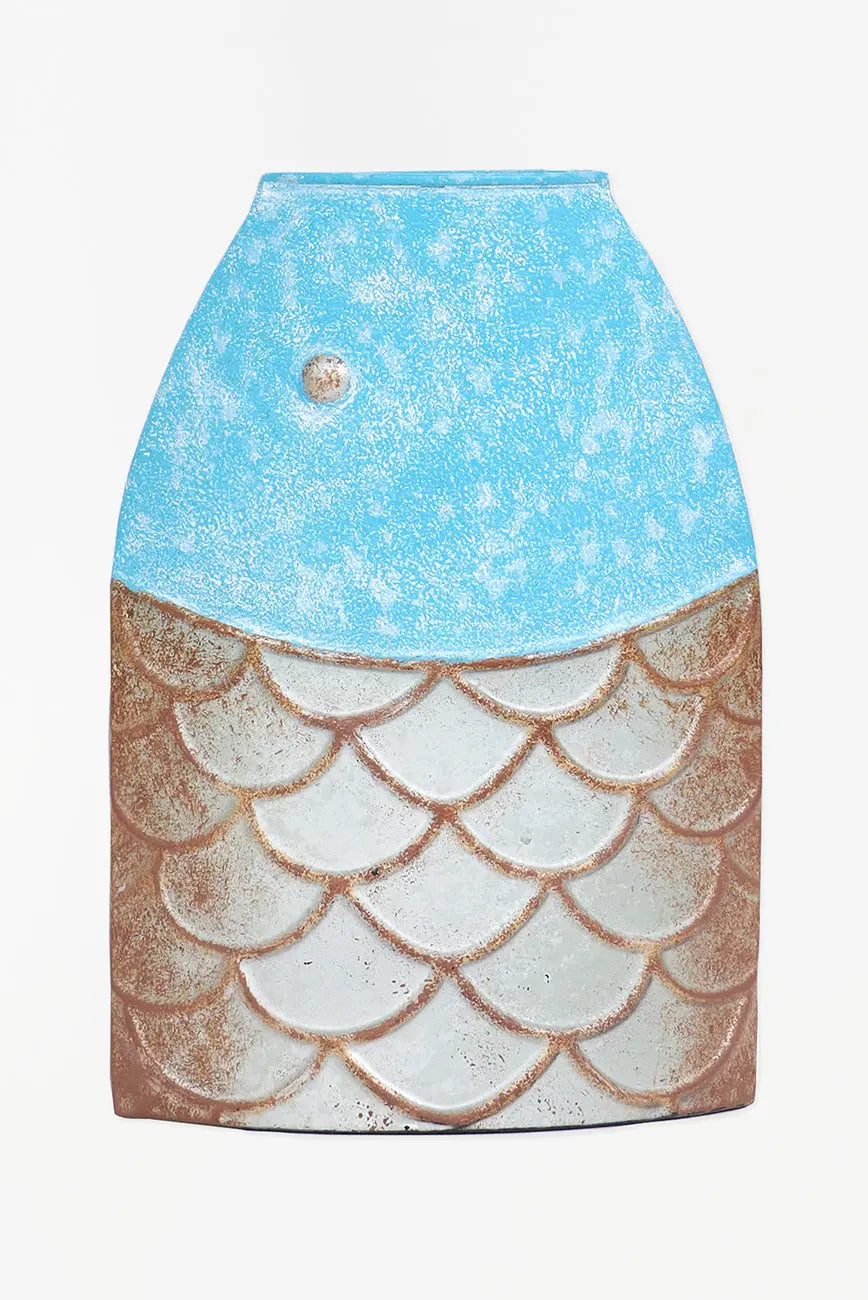 Florero de hojalata con forma de pez - Batela