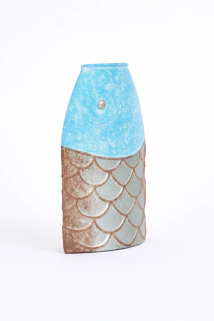 Florero de hojalata con forma de pez - Batela