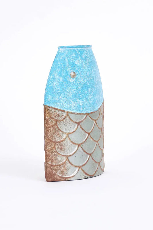 Florero de hojalata con forma de pez - Batela