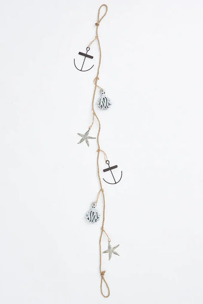 Batela Guirnalda Náutica con Anclas Pulpos y Estrellas de Mar