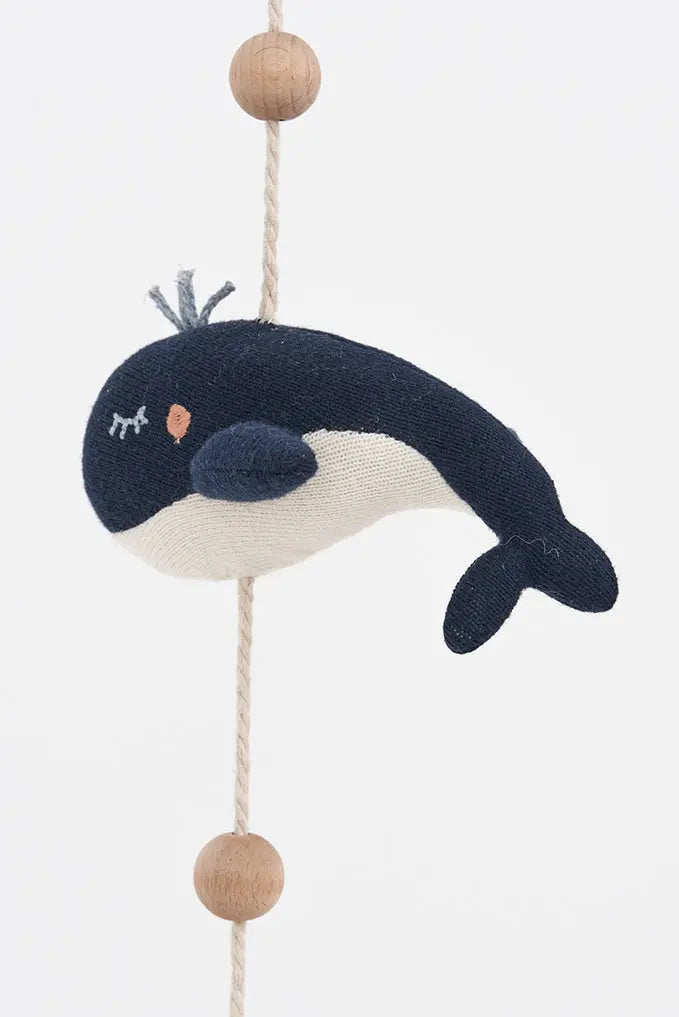 Guirnalda con ballenas y anclas de algodon tipo peluche BATELA