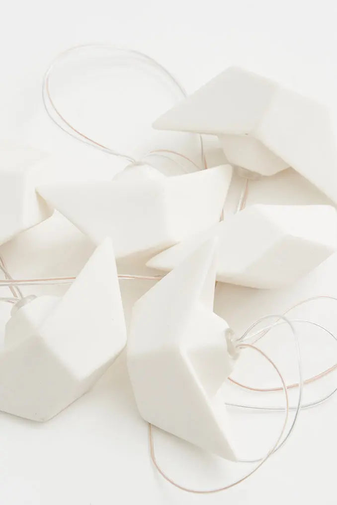 Guirnalda de farolillos con barcos en resina