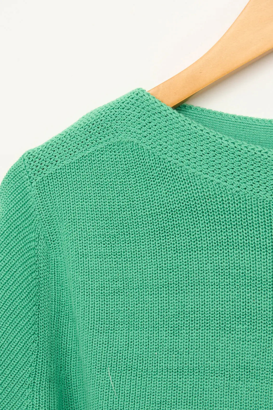 Jersey básico punto de algodón y cuello amplio