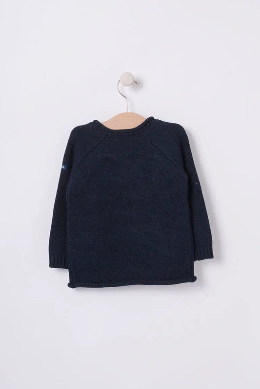 Navy estiloko jertsea