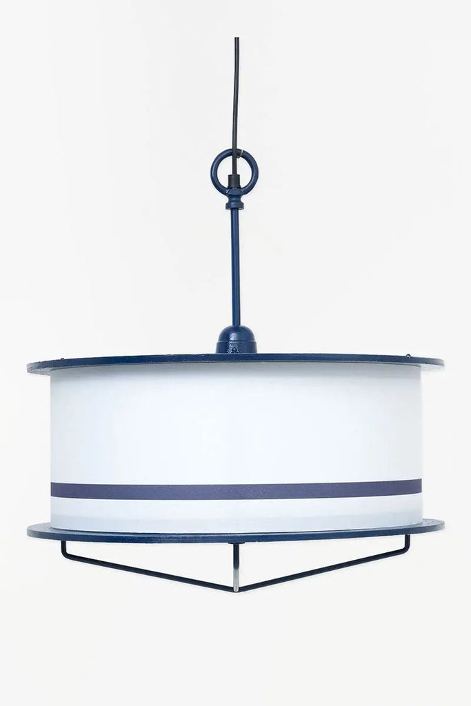 Lámpara de metal techo blanca y azul - D1231 Batela