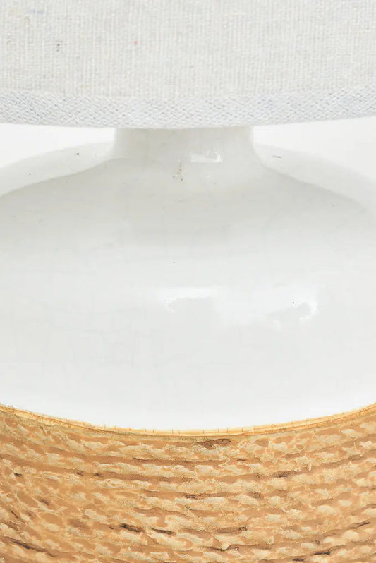 Lámpara de cerámica cuerda 23cm x 45 cm Batela Deco 2024