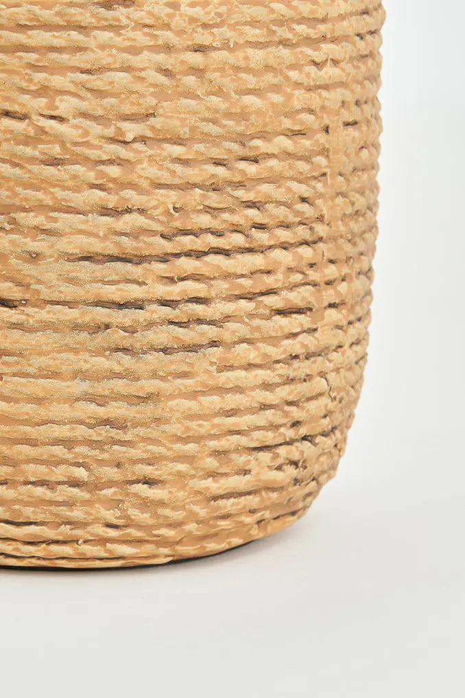 Zeramika eta sokazko lanpara, 23cm x 45 cm-koa