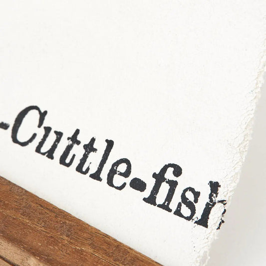 Lámina de tela y madera para colgar. Pulpo - D6753 Decoración Náutica Batela