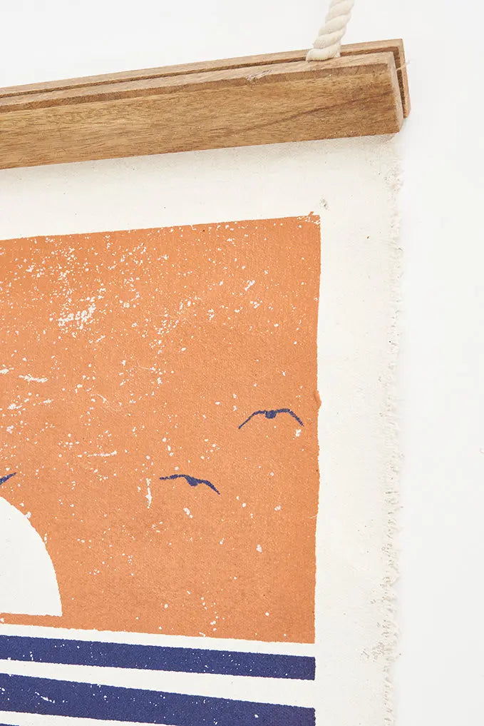 Lámina paisaje y surfero pared Batela.