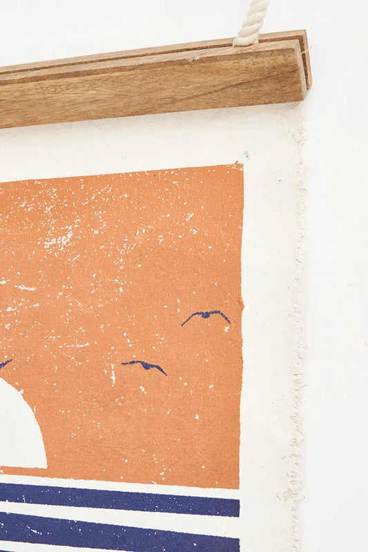 Lámina paisaje y surfero pared Batela.