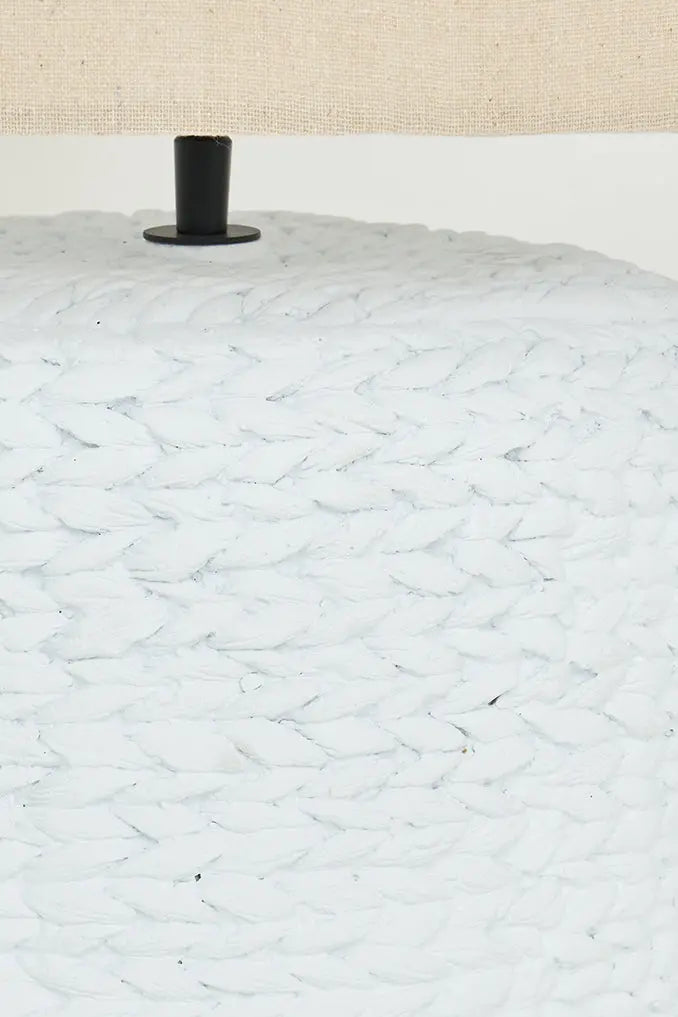 Grande lampe en béton et toile