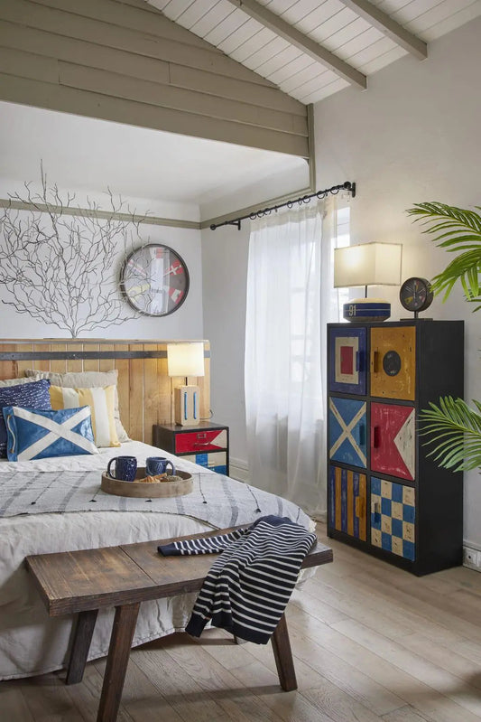 Lámpara de mesa redonda forma de boya - D2198 Decoración Náutica Batela