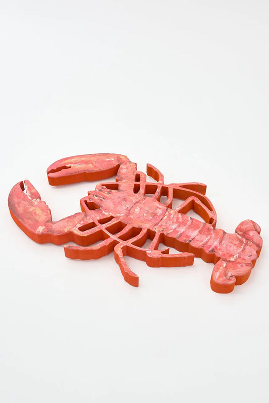 Langosta de madera pintada a mano para pared