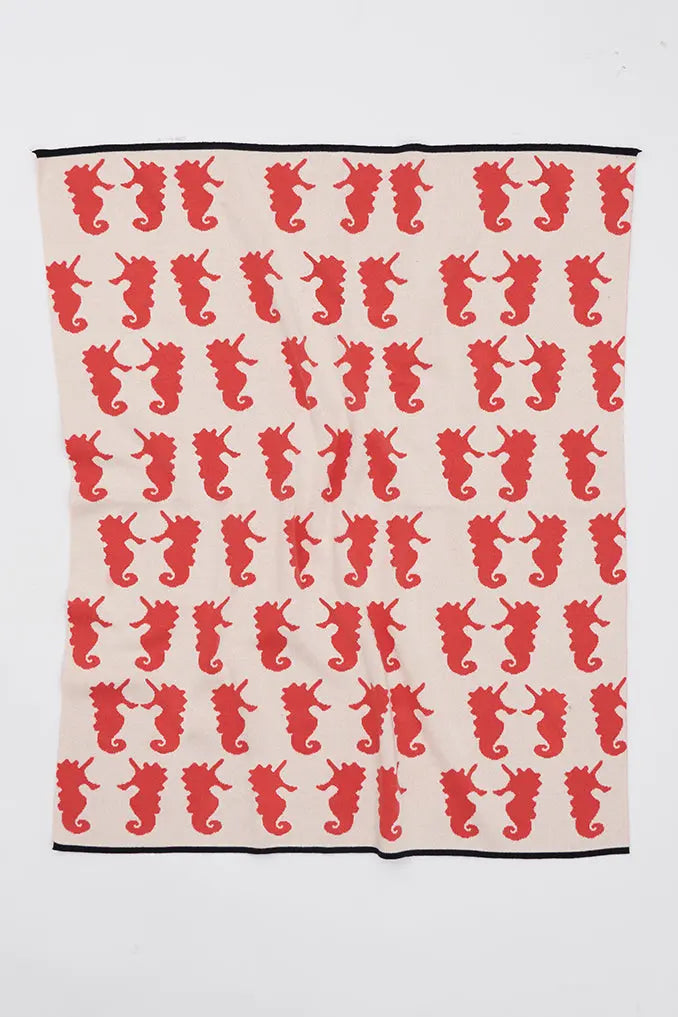 Manta con caballitos de mar Batela Deco 2024