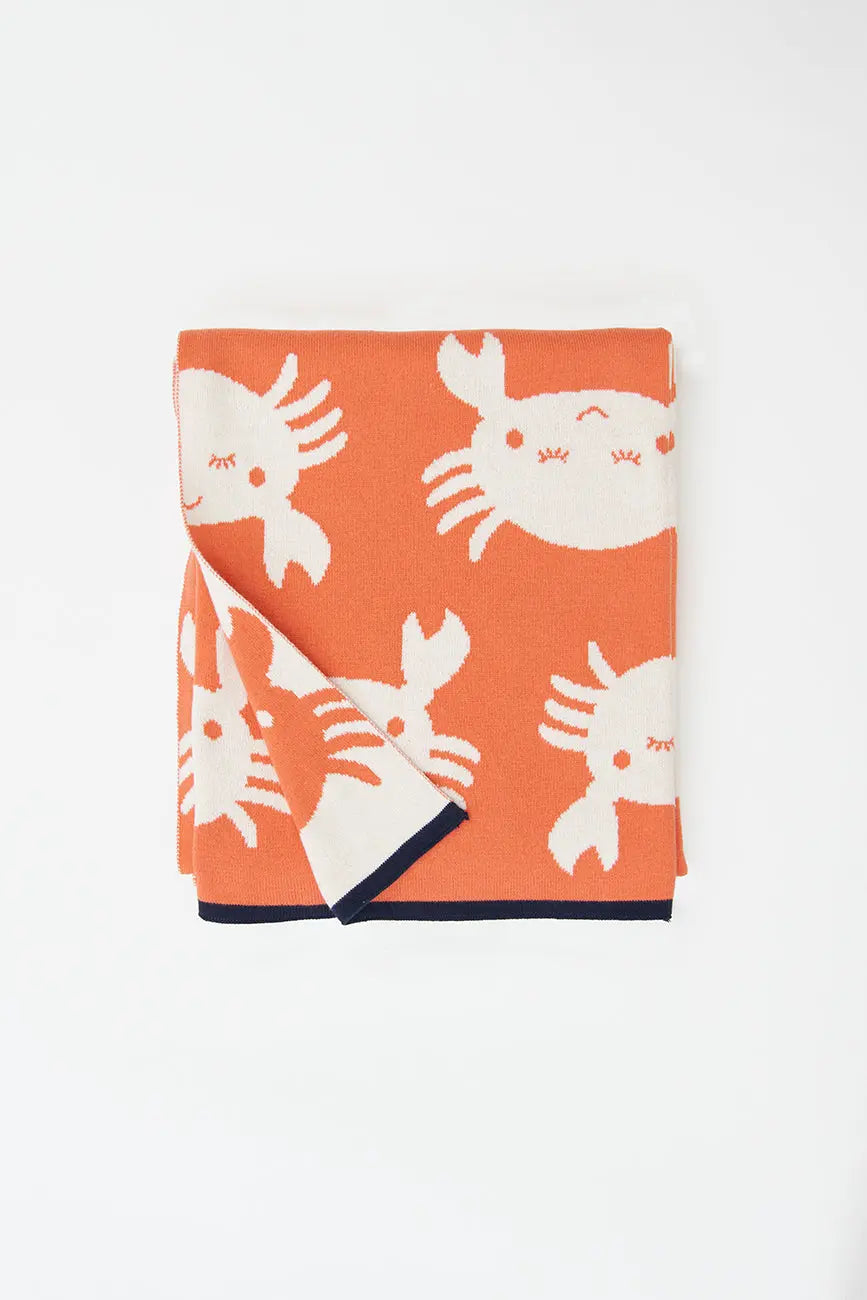 Manta con cangrejos en algodón