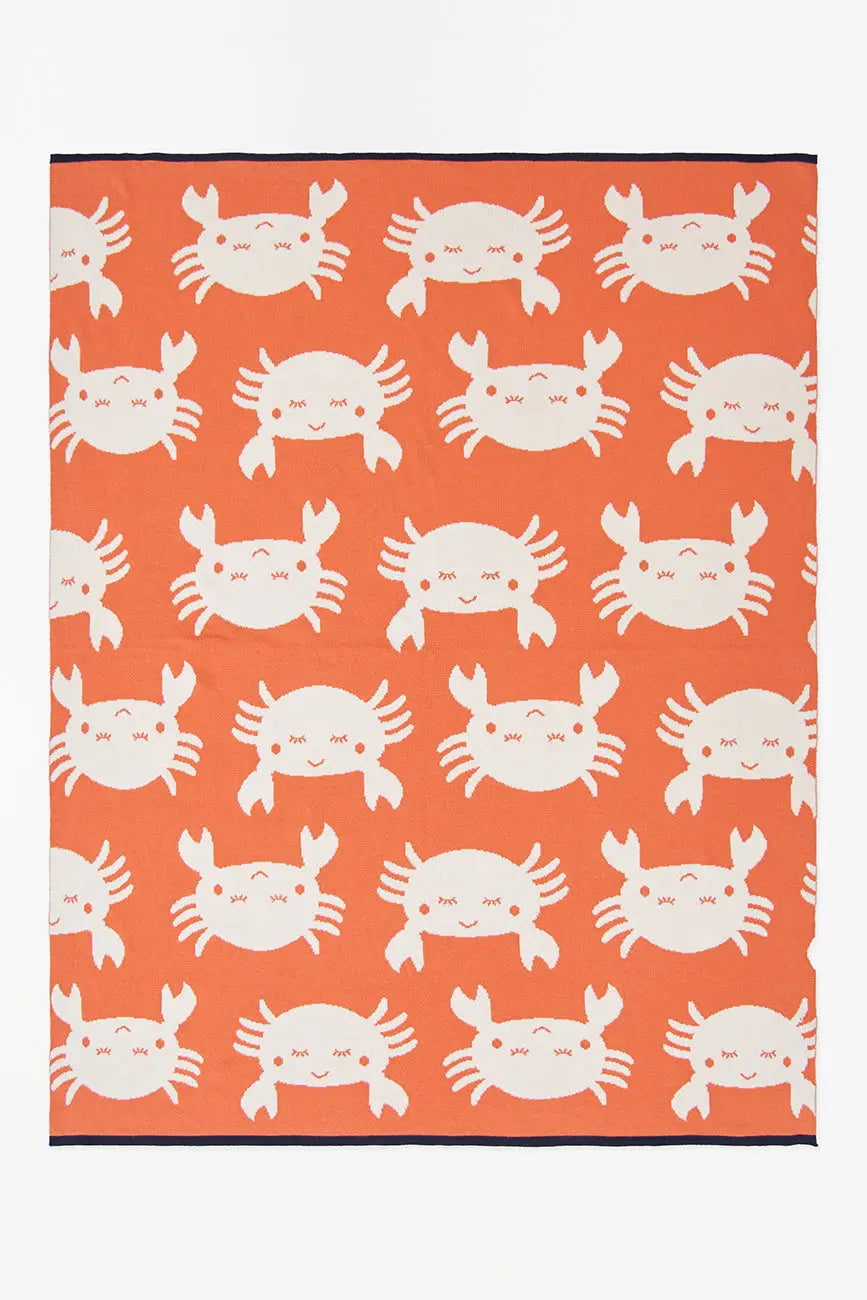 Manta con cangrejos en algodón
