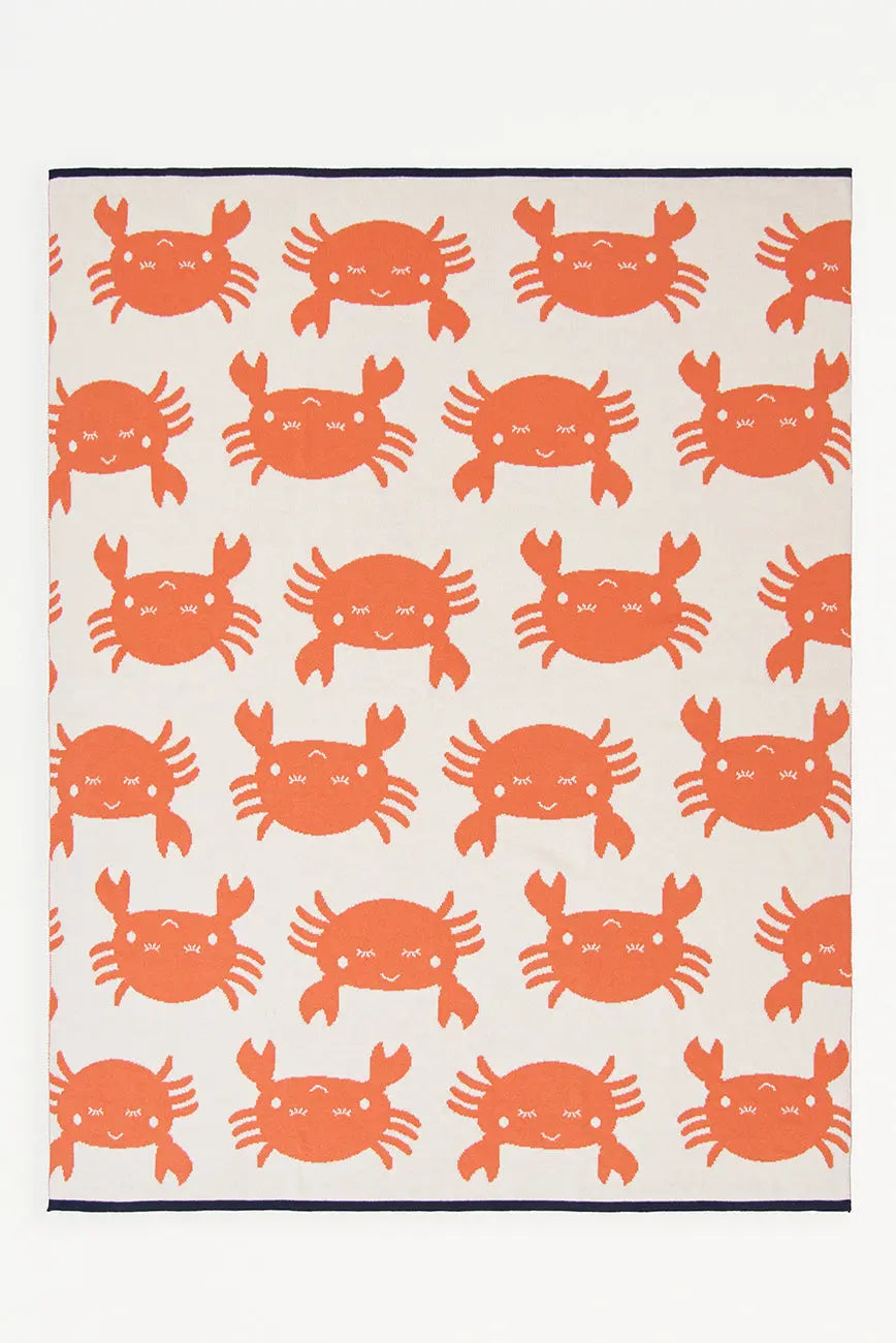Manta con cangrejos en algodón