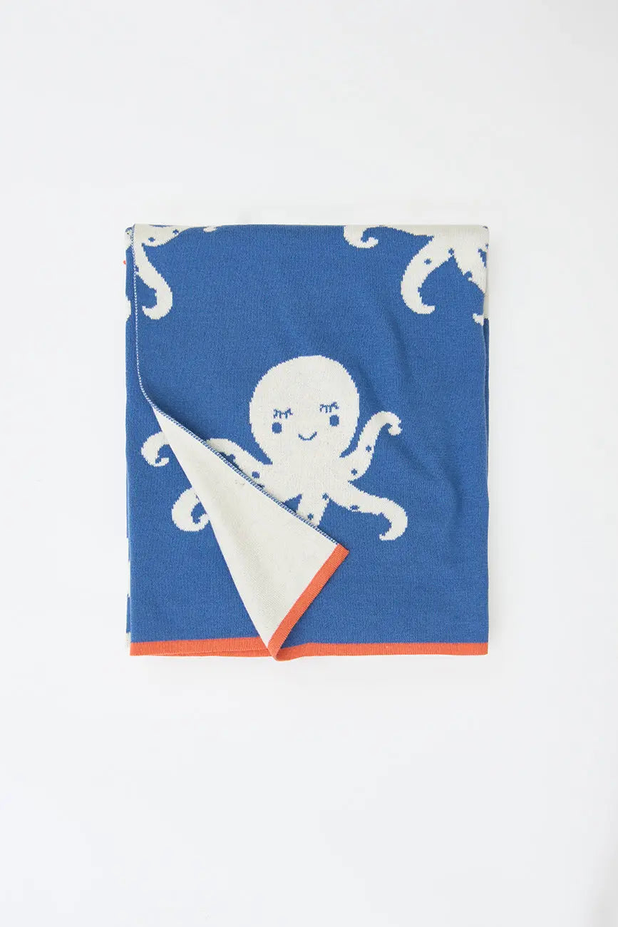 Manta con pulpos en algodón