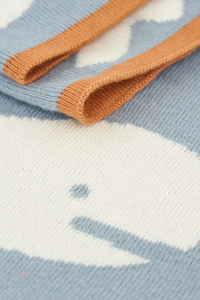 Manta en algodón con ballenas Batela Deco 2024