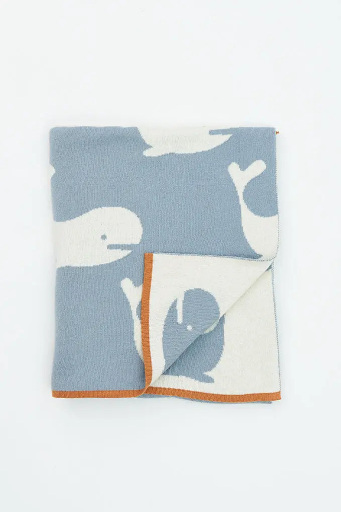 Manta en algodón con ballenas Batela Deco 2024