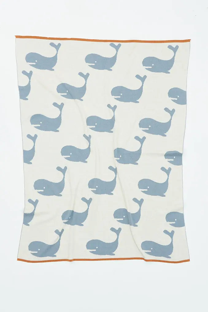 Manta en algodón con ballenas Batela Deco 2024