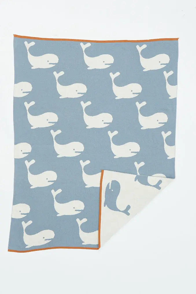 Manta en algodón con ballenas Batela Deco 2024