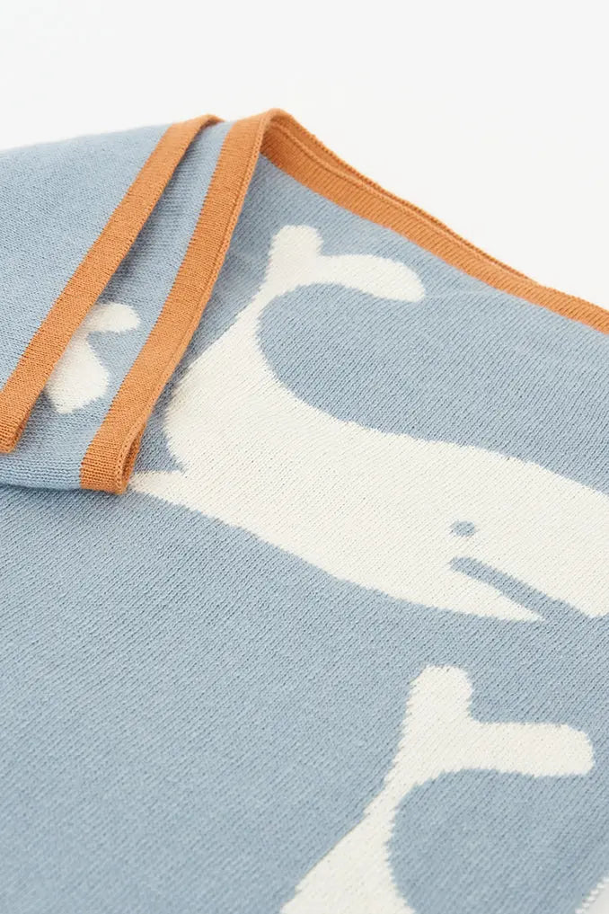 Manta en algodón con ballenas Batela Deco 2024