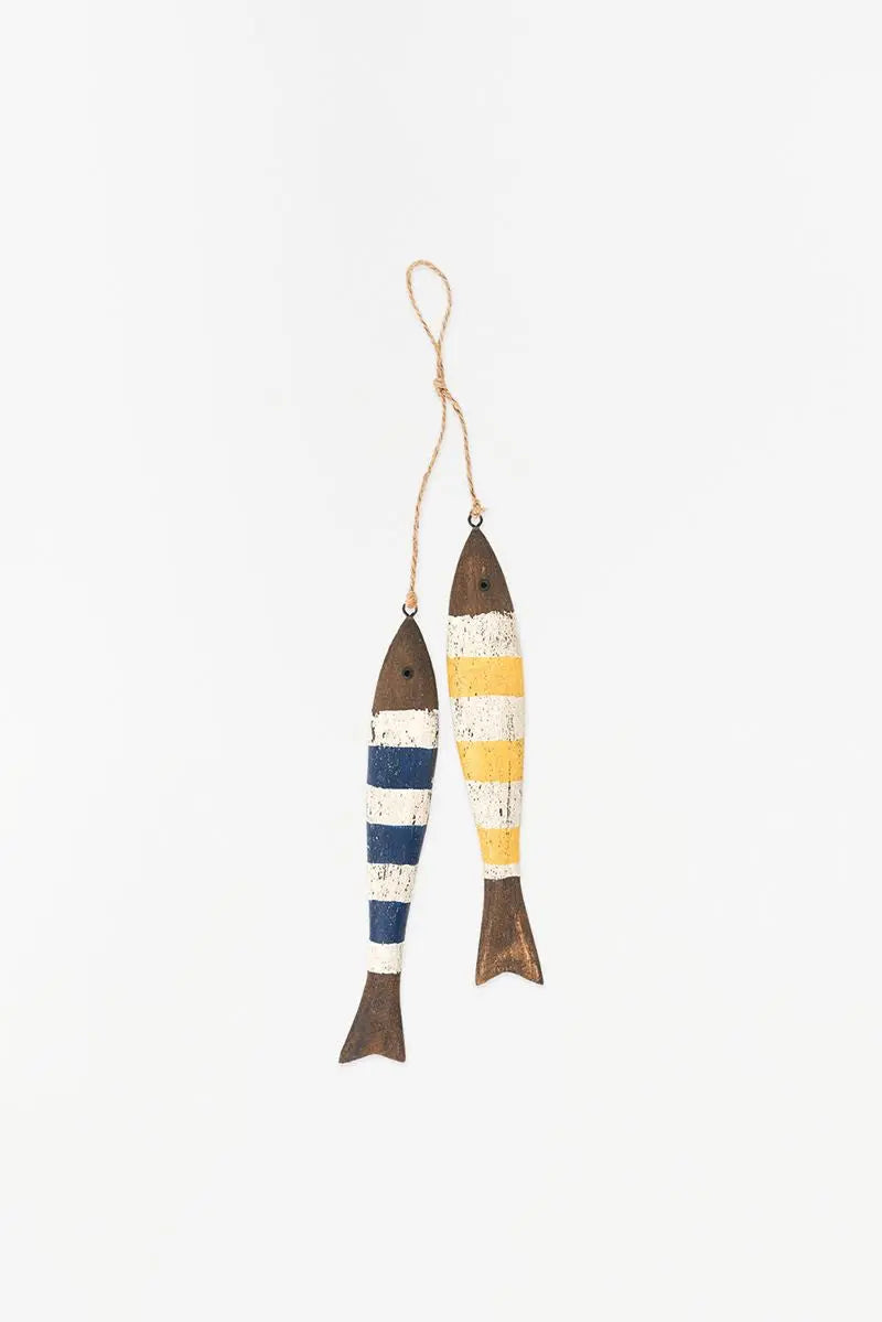 Ristra 2 peces de madera y cuerda para colgar 20 cm - D2289 Batela