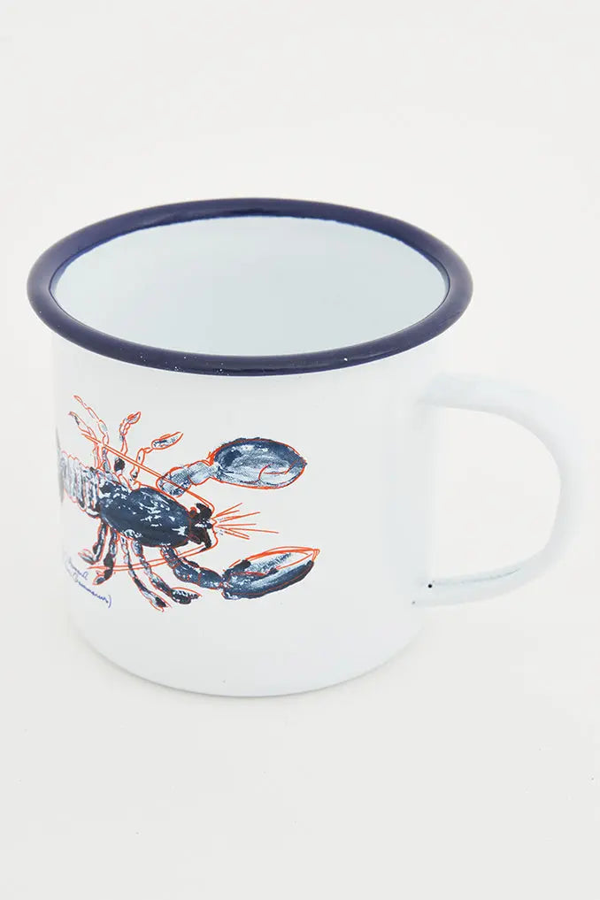 Mug en metal esmaltado con langosta, ø: 8 cm - h: 8 cm Batela Deco 2024