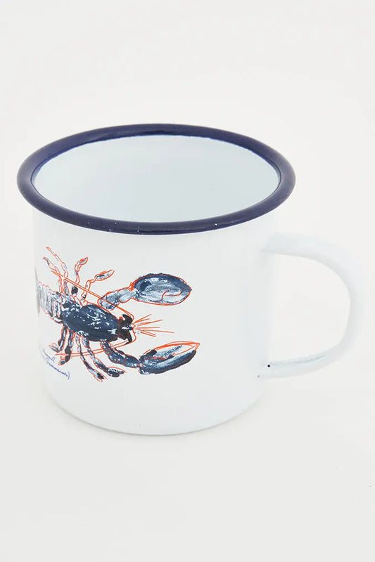 Mug en metal esmaltado con langosta, ø: 8 cm - h: 8 cm Batela Deco 2024