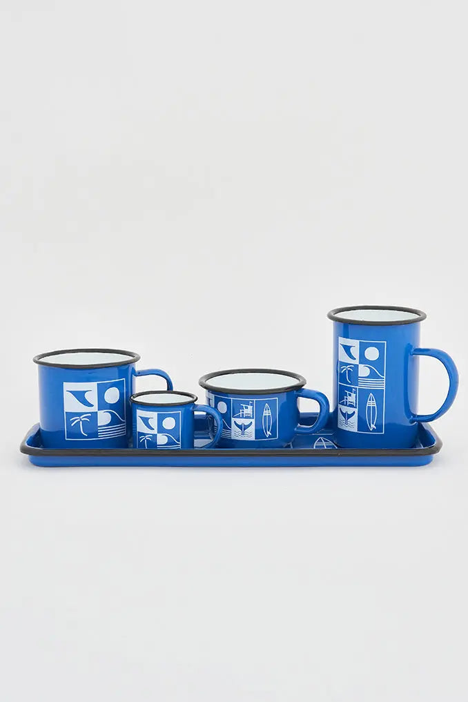 Mug grande con ambiente surfero en metal Batela Deco 2024