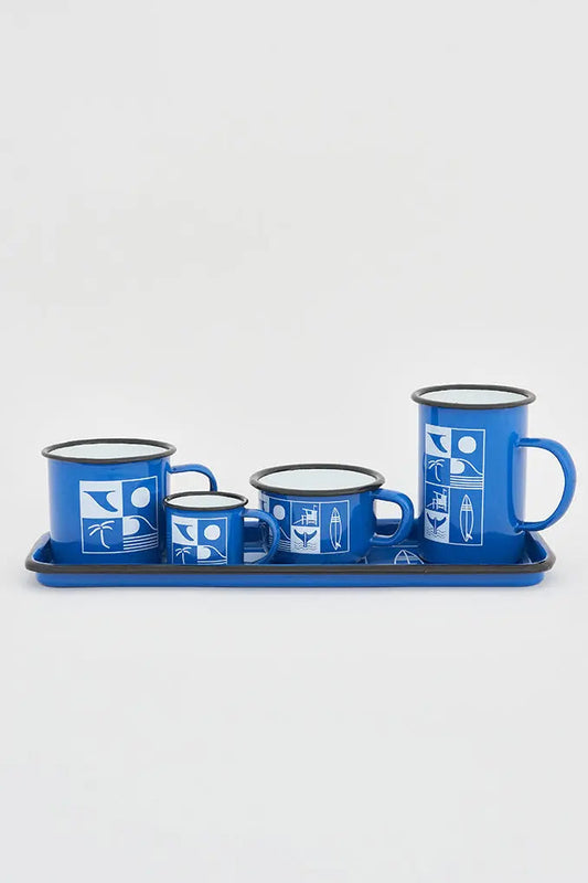 Mug grande con ambiente surfero en metal Batela Deco 2024