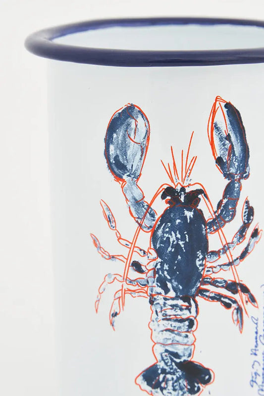 Mug largo en metal esmaltado con langosta Batela Deco 2024