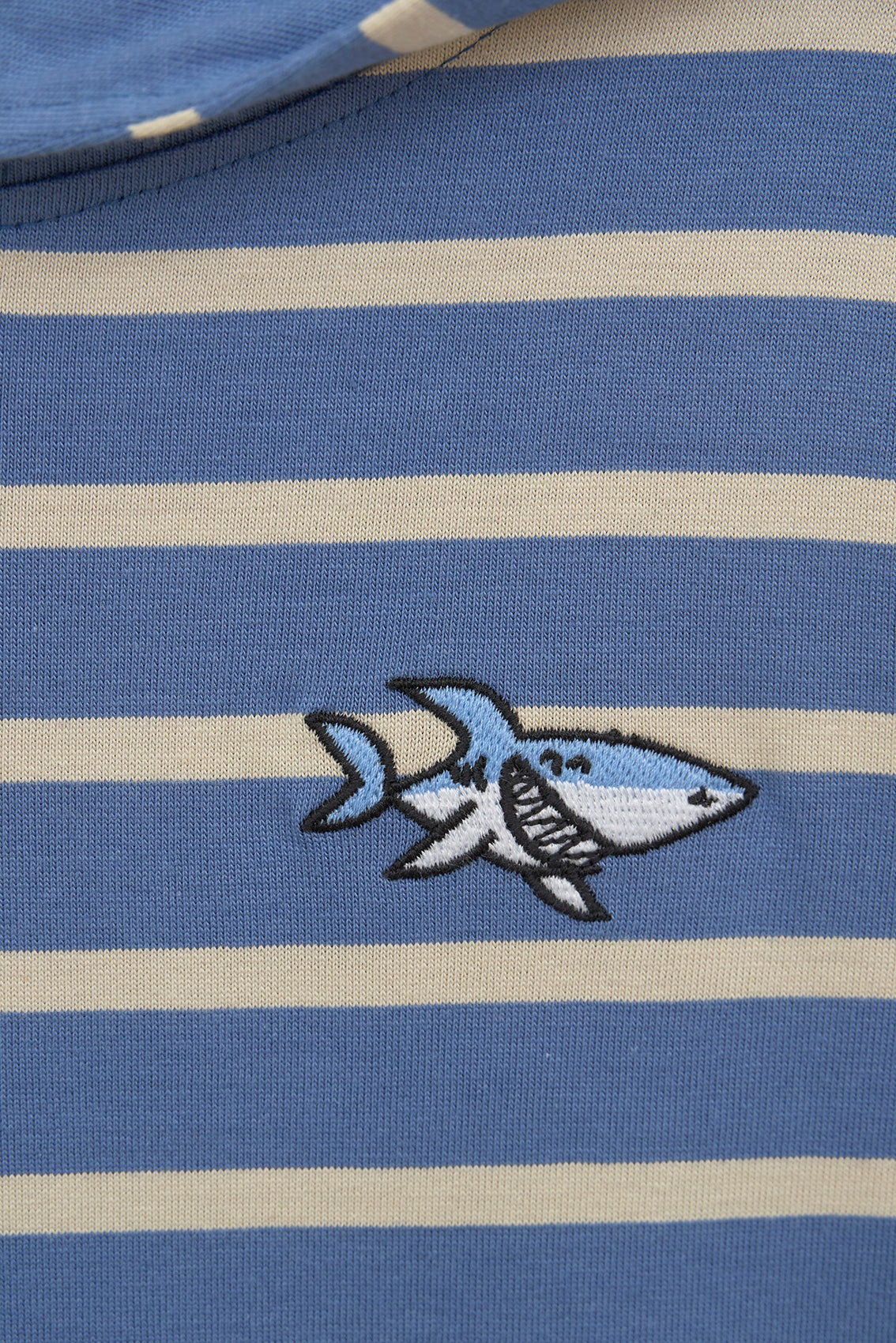 T-shirt manches longues rayé à capuche