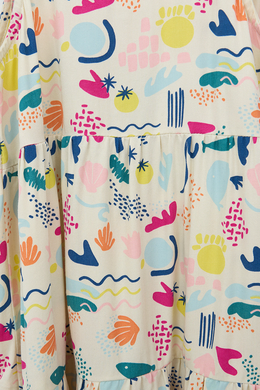 Vestido de tirantes estampado