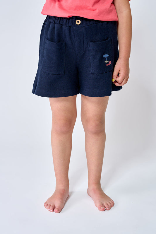 Textured woven beach shorts