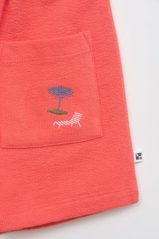 Textured woven beach shorts