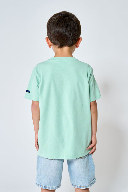 Embroidered shark pocket t-shirt
