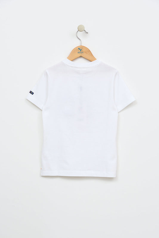 Embroidered shark pocket t-shirt