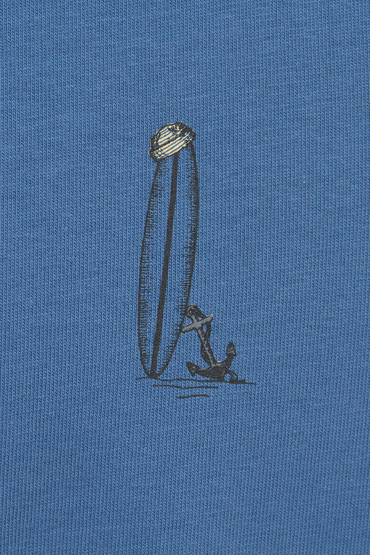 T-shirt à manches longues avec motif de requin surfeur