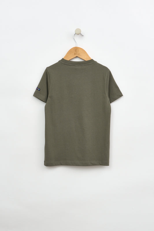 OEKO-TEX kotoizko kamiseta, Marinela Sardina Latan serigrafiarekin