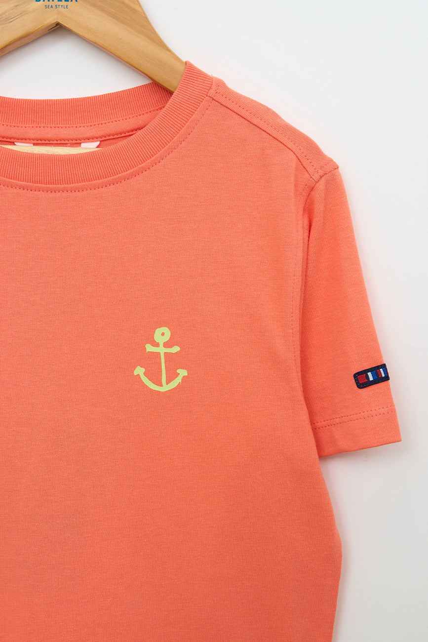 T-shirt imprimé Marin et Sirène en coton OEKO-TEX